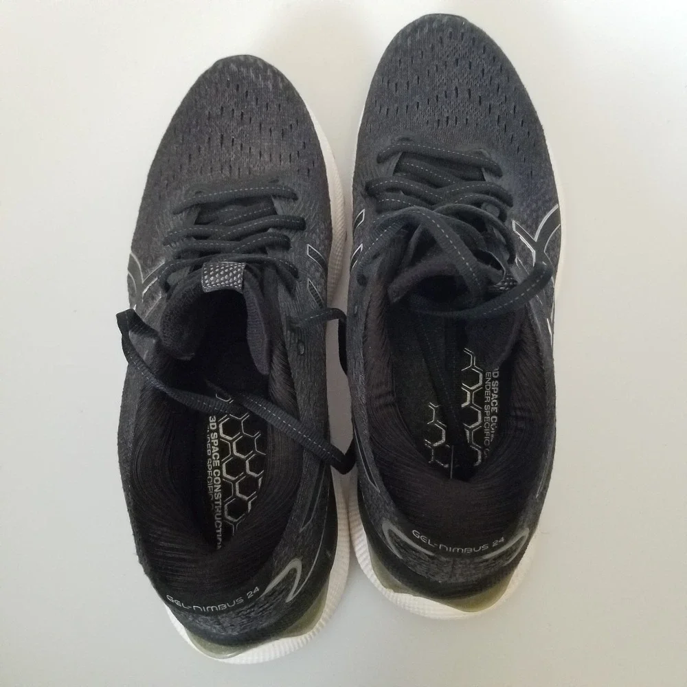 ASICS Gel-Nimbus 24 Shoes Womens Size 7.5 Black Running Athletic Sneakers